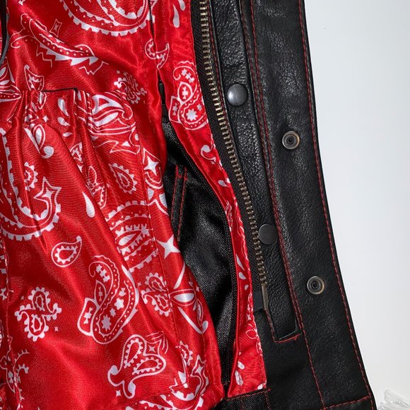 Black Leather Vest for Men - Picture 8 of 16